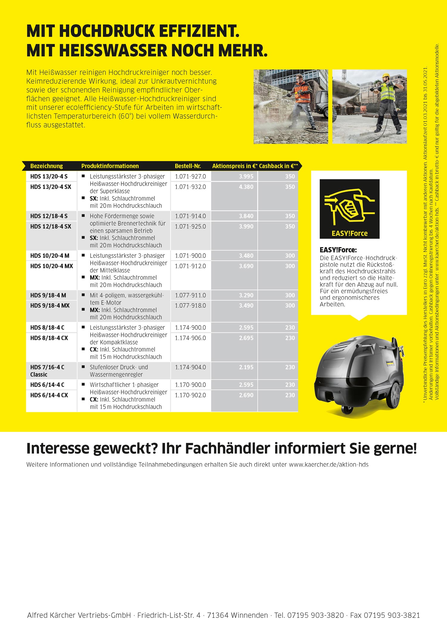 Cash Back Aktion Kärcher